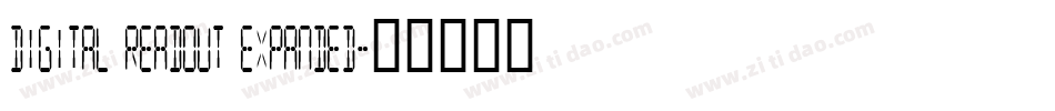 Digital Readout Expanded字体转换